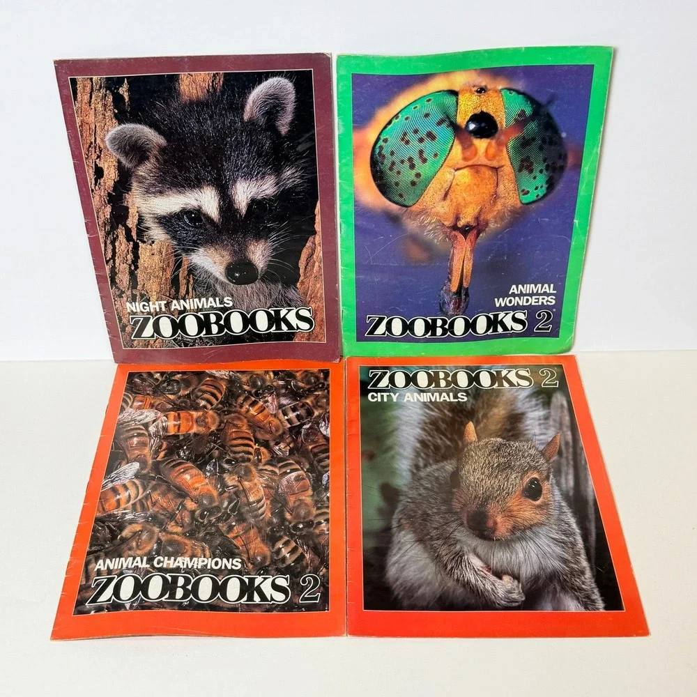 Zoobooks Magazine Lot of 4 Vintage Educational Nature Books 90s Animals Insects